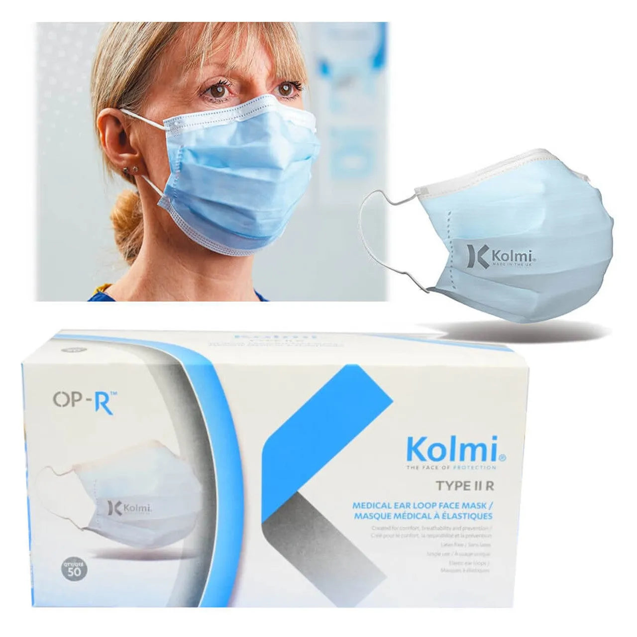 Kolmi Disposable Face Masks - 50 Pack