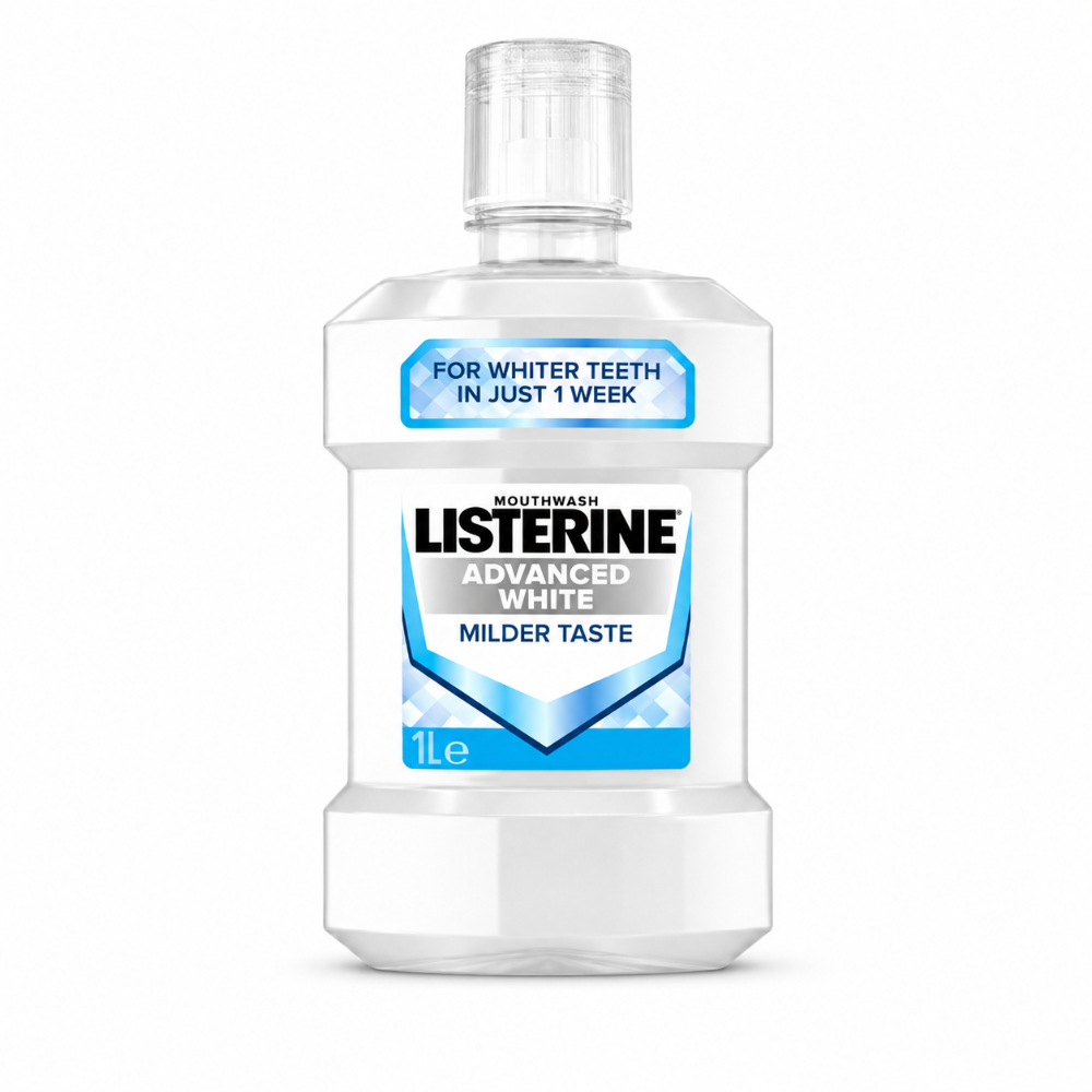 LISTERINE Advanced White Milder Taste Mouthwash - 1L