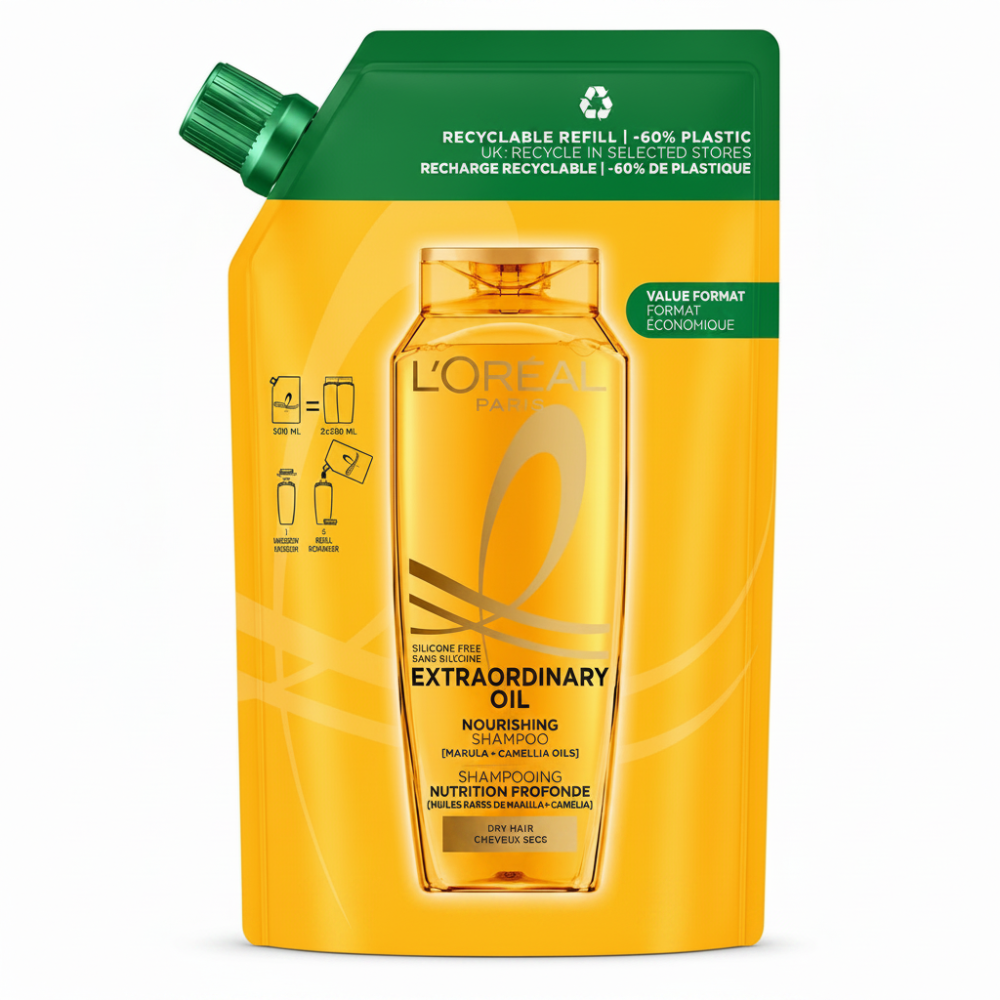 L'Oreal Extraordinary Oil Shampoo Refill - 500ml