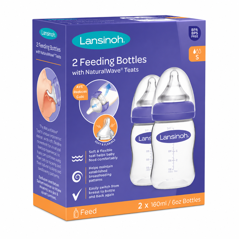 Lansinoh Feeding Bottle - 2 x 160ml