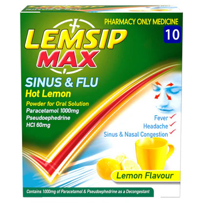 Lemsip Max Sinus & Flu Hot Lemon - 10 Pack