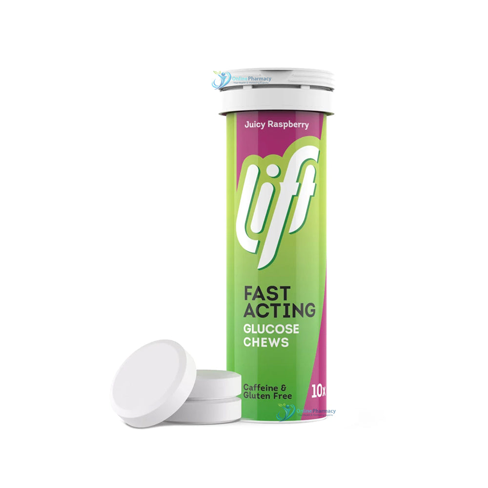 Lift Glucose Chews Raspberry - 10 Pack