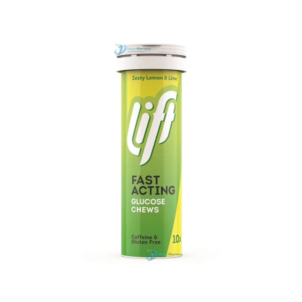 Lift Glucose Chews Zesty Lemon & Lime- 10 Pack