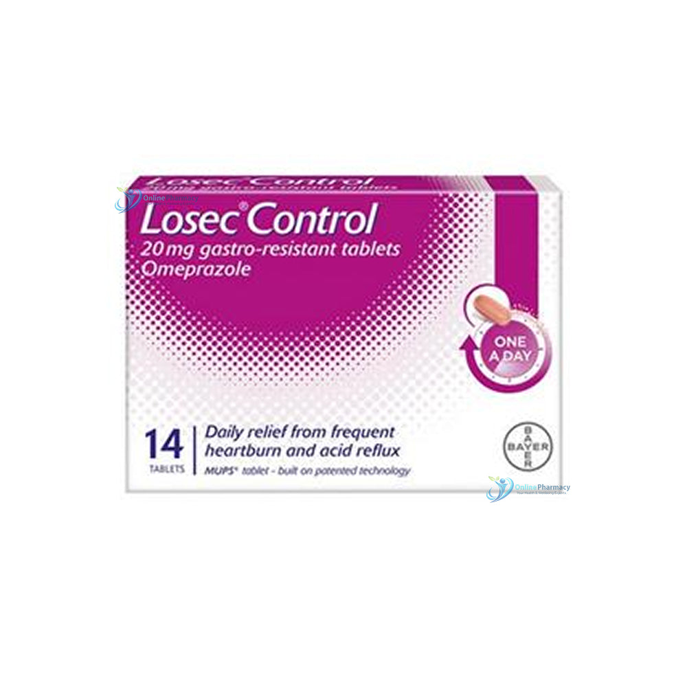 Losec Control Omeprazole 20mg Tablets - 7 / 14 Pack