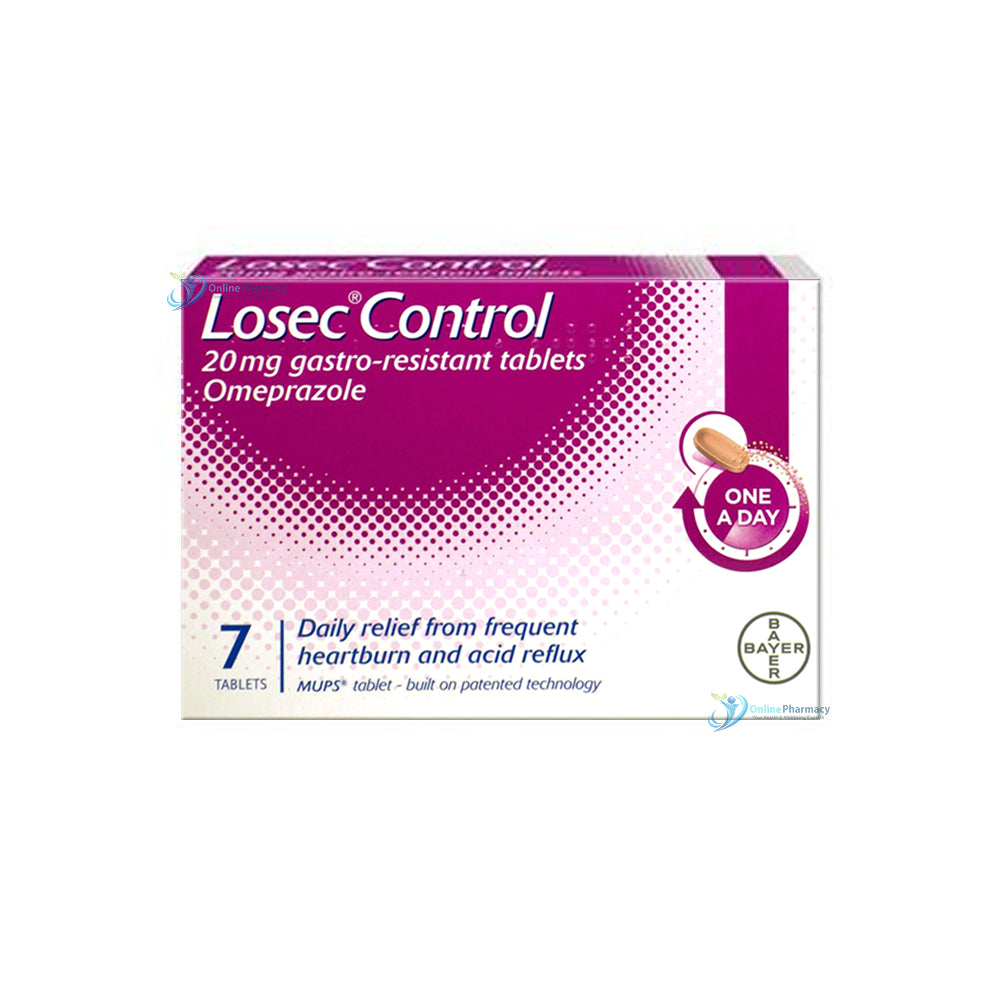 Losec Control Omeprazole 20mg Tablets - 7 / 14 Pack