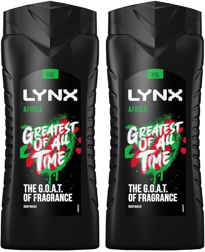 Lynx Africa Shower Gel - 225ml x 2 Pack