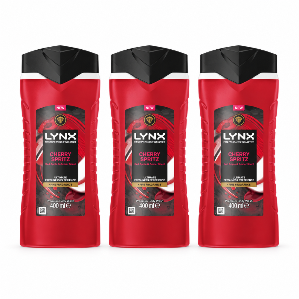 Lynx Fine Fragrance Shower Gel Cherry Spritz - 3 Pack