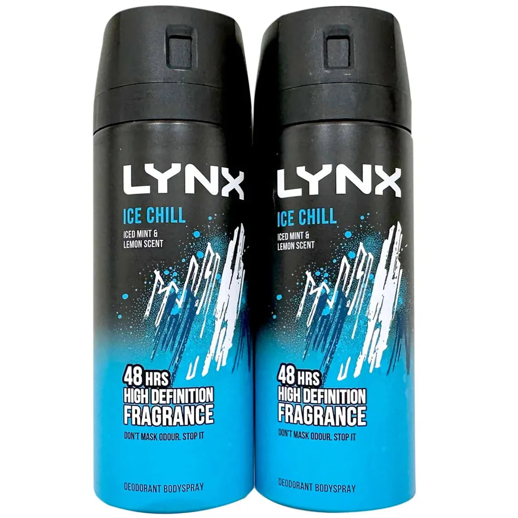 Lynx Body Spray Ice Chill 150ml - Twin Pack