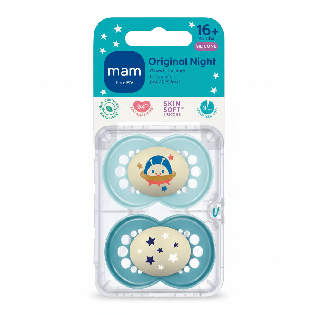 MAM Night Soothers - 16+ Months - 2 Pack Boy