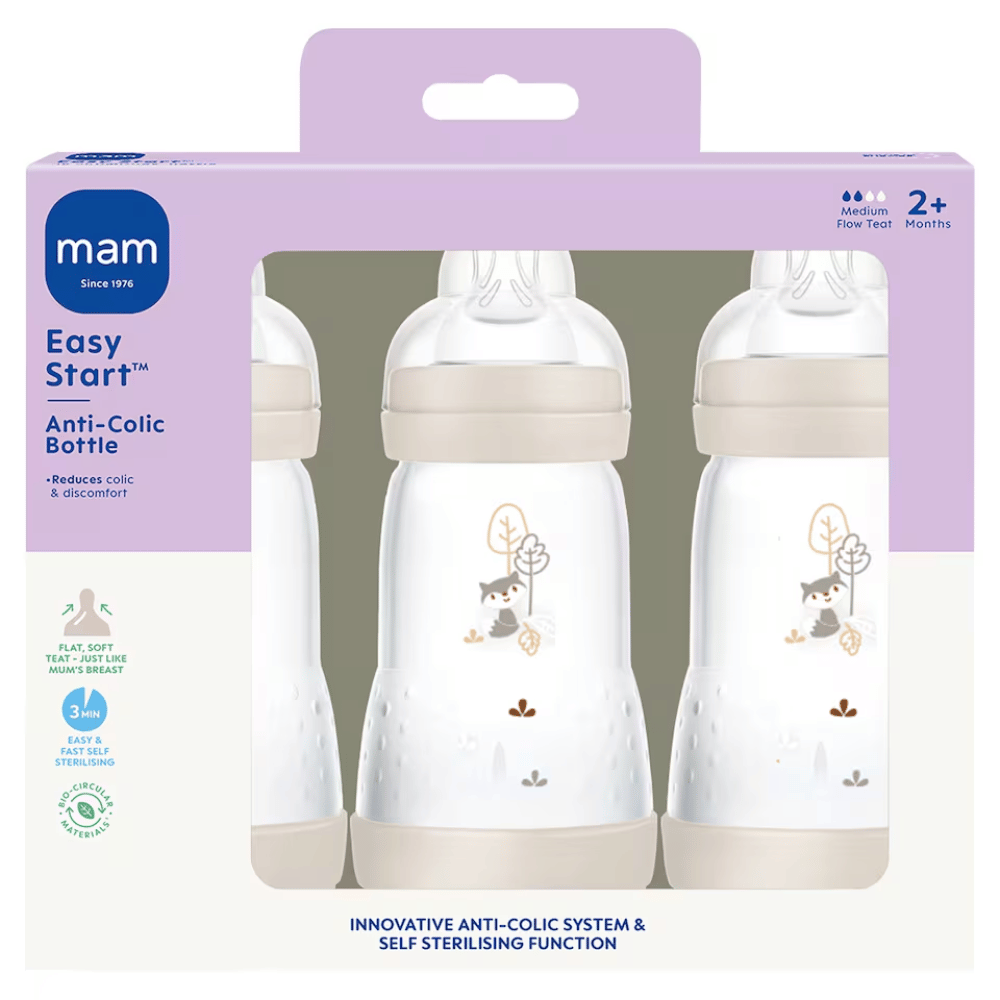 MAM Easy Start Anti-Colic Triple Pack Bottles 260ml 2+ Months