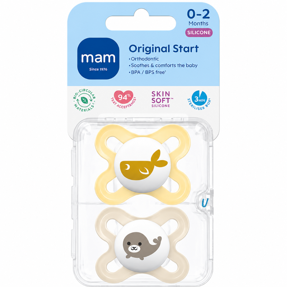 MAM Original Start Soothers 0-2 Months - 2 Pack