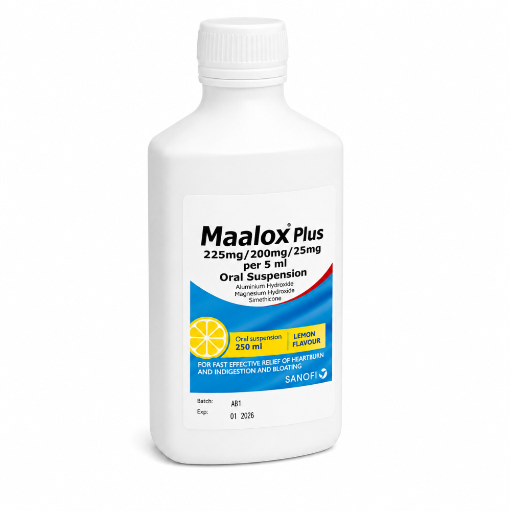 Maalox Plus Oral Suspension Lemon Flavour - 250ml