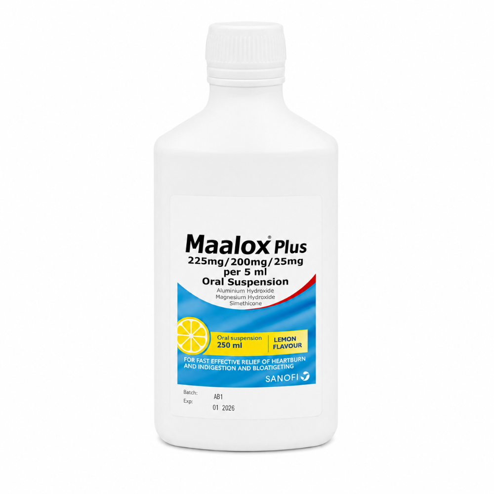 Maalox Plus Oral Suspension Lemon Flavour - 250ml