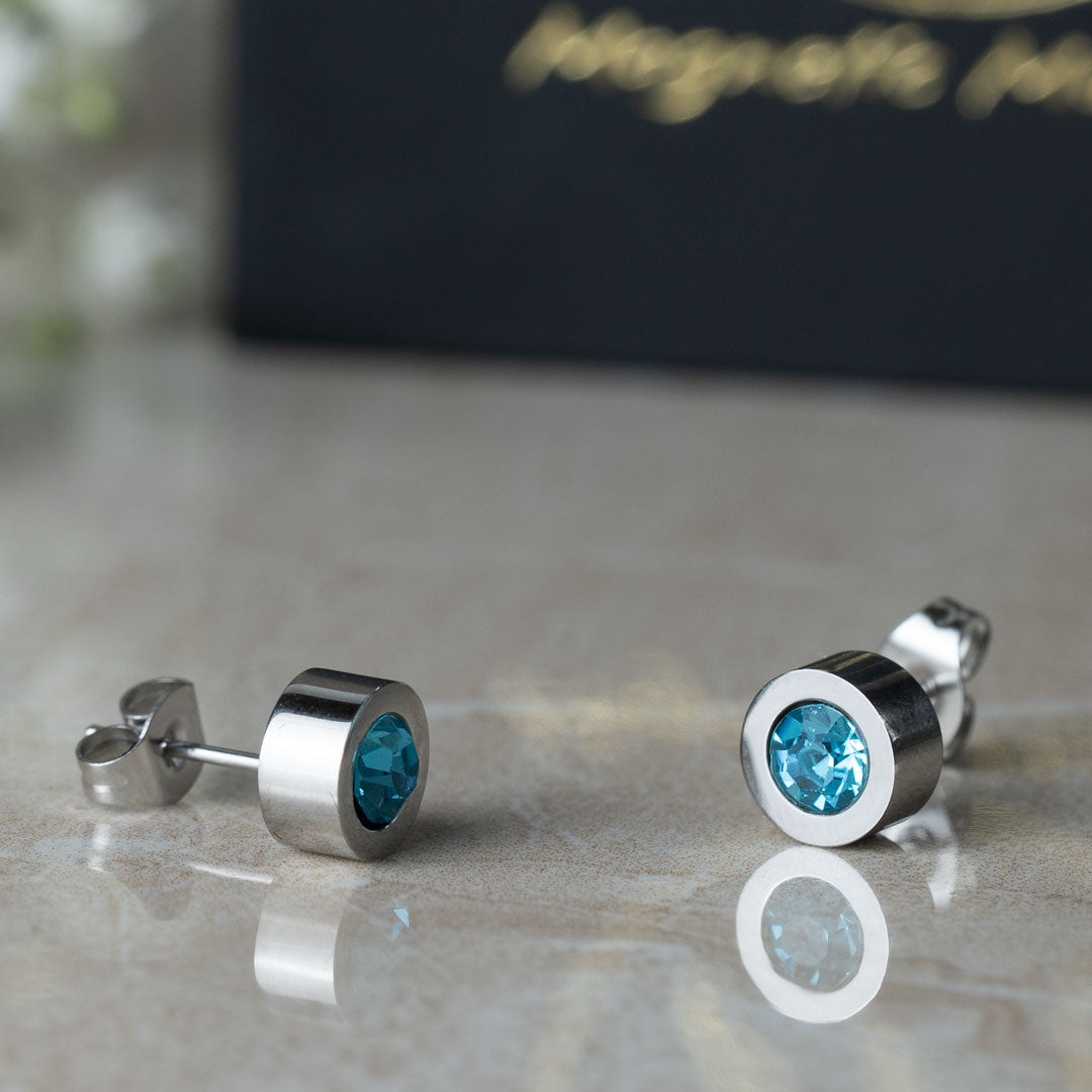 Birthstone Magnetic Stud Earrings