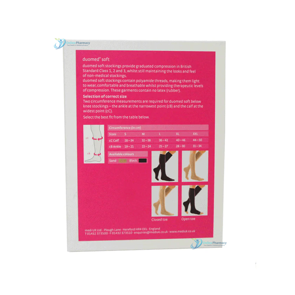Medi British Standard Duomed Soft Class 2 Knee Length Compression Stockings (18-25mm Hg)