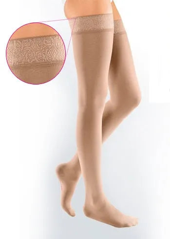 Medi Mediven Plus Class 2 Thigh Length Compression Stockings With Silicone Topband - 1 Pair (23-32mm Hg)