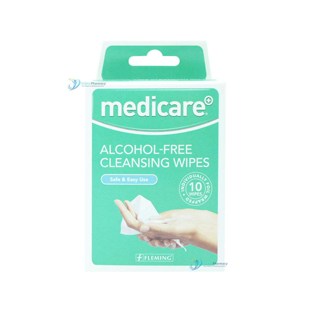 Medicare Alcohol Free Antiseptic Wipes - 10 Pack
