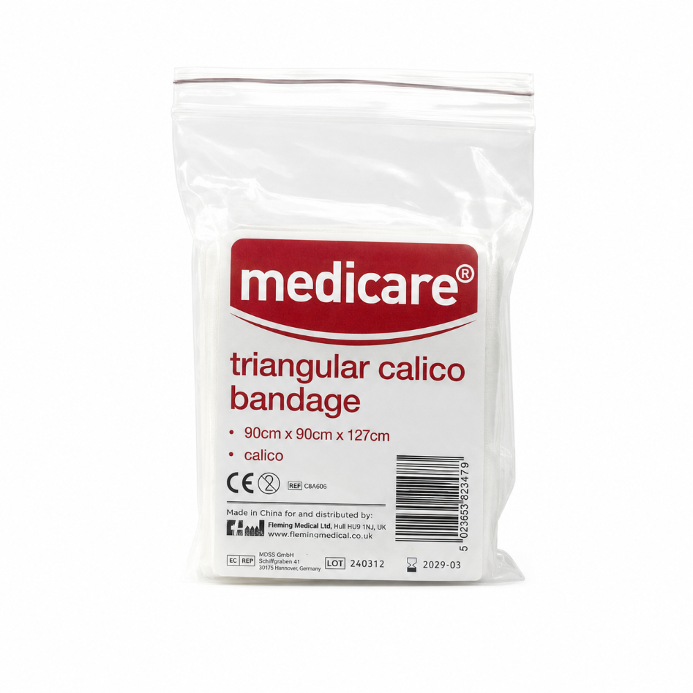 Medicare Calico Triangular Bandage 90cm x 90cm x 127cm