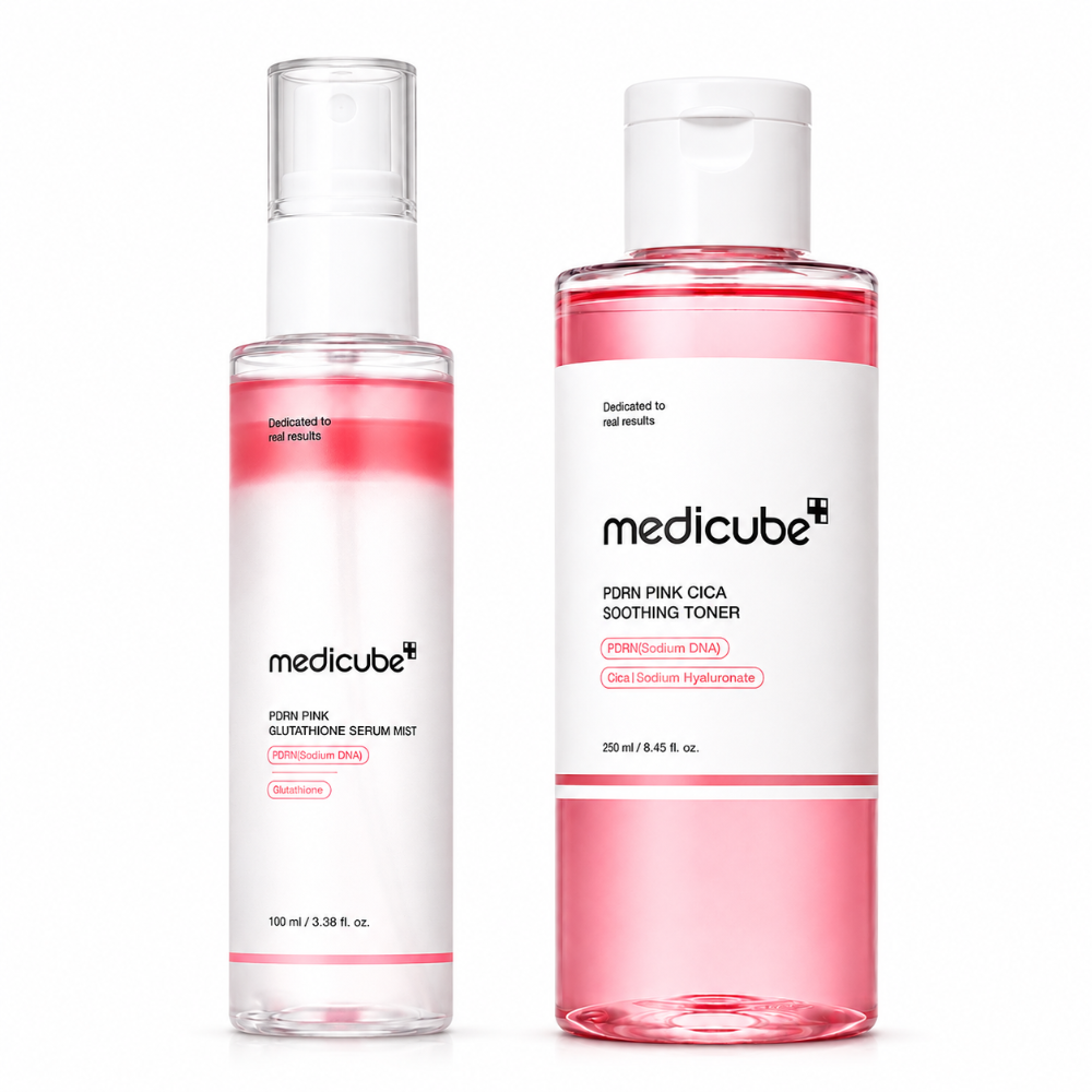 Medicube PDRN Pink Cica Soothing Toner & Serum Mist Bundle