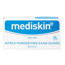 Mediskin Blue Nitrile Gloves Powderfree (100's) - S/M/L/XL