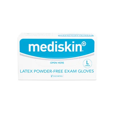 Mediskin Latex Powder Free Gloves 100 Pack - S/M/L/XL