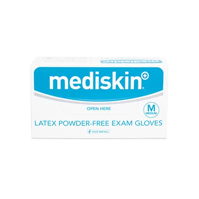 Mediskin Latex Powder Free Gloves 100 Pack - S/M/L/XL