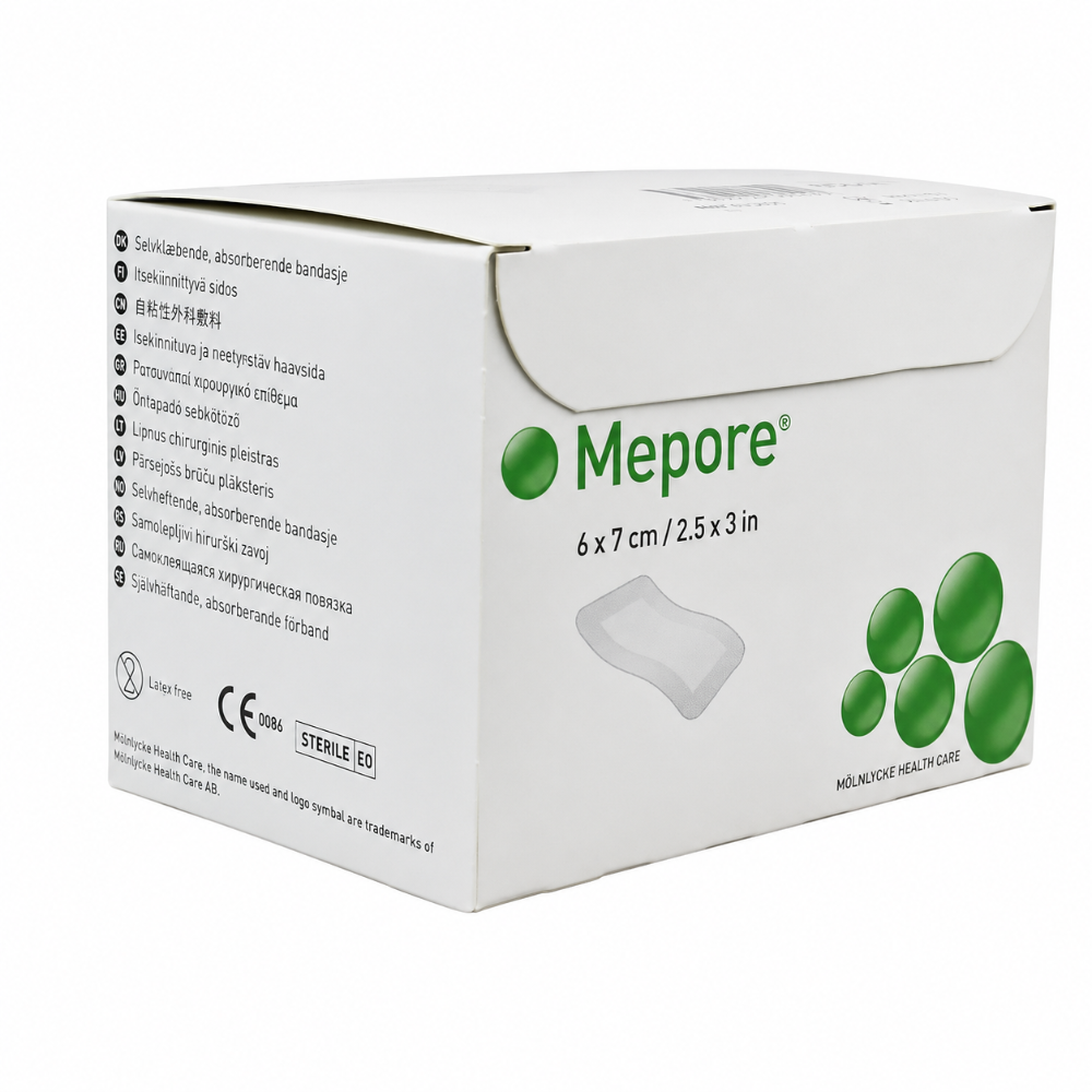 Mepore Adhesive Wound Dressing - 6cm x 7cm (60 Pack)