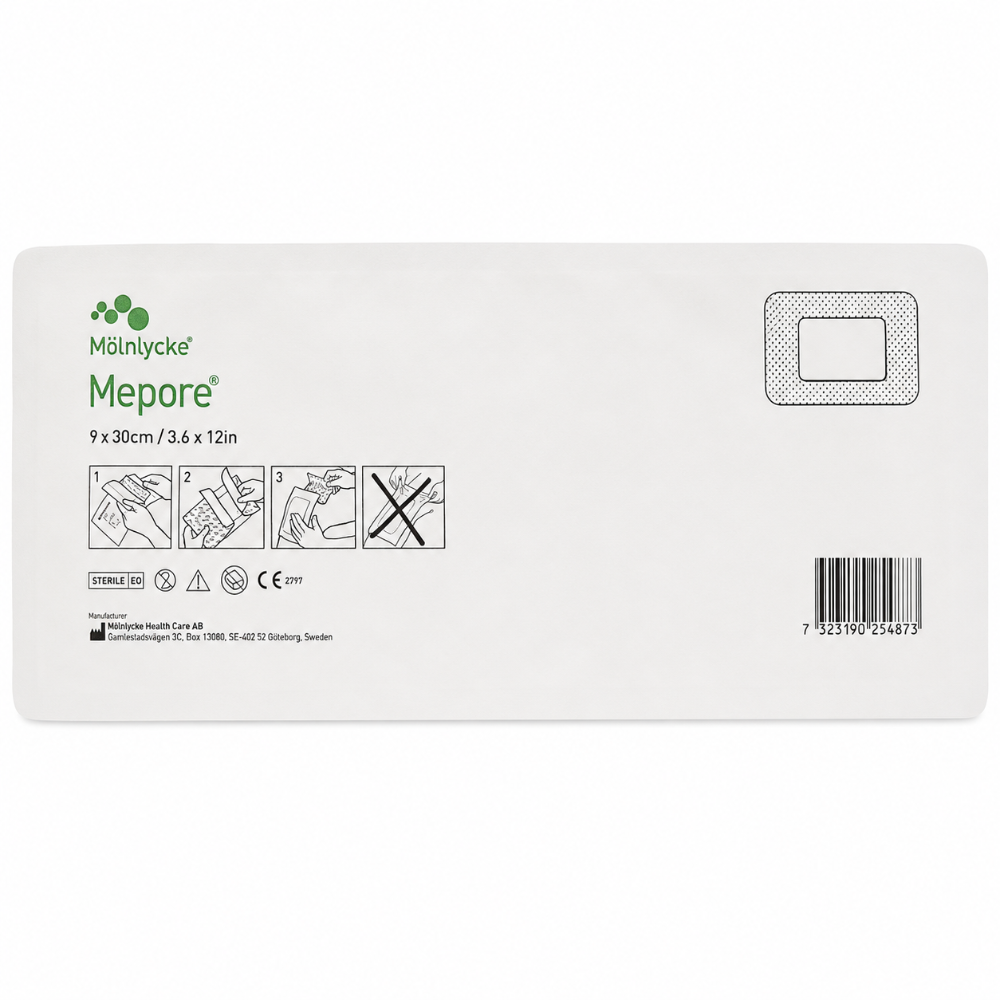 Mepore Adhesive Wound Dressing - 9cm x 30cm (Single Dressing)