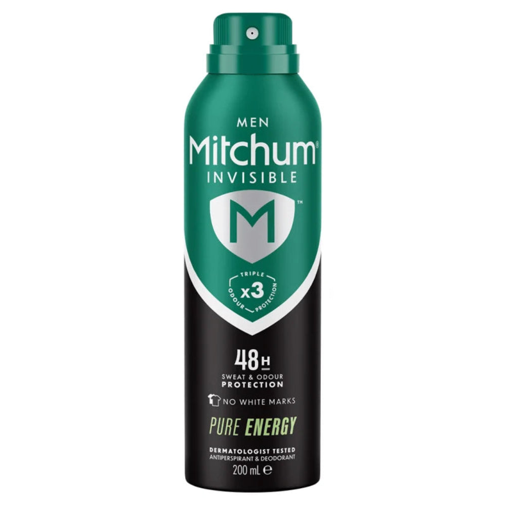 Mitchum Invisible Men's 48 Hr Protection Pure Energy Anti-Perspirant  - 200ml