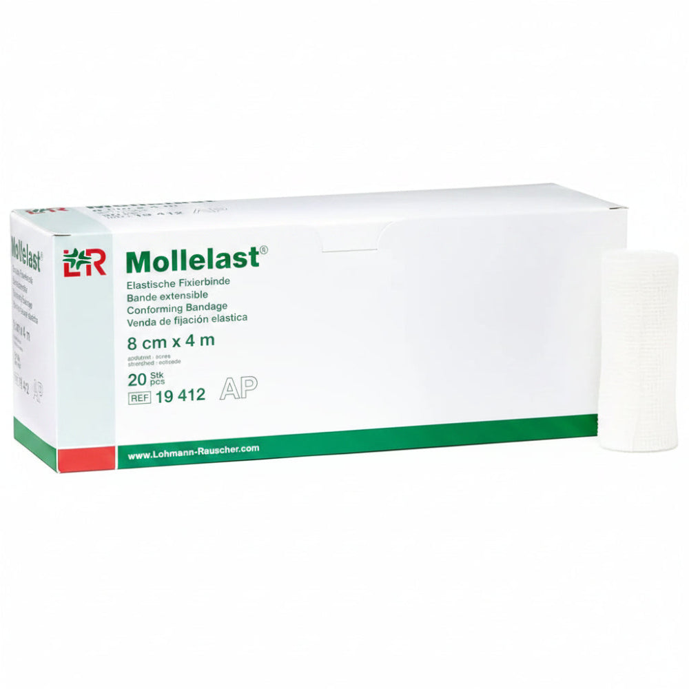 Mollelast Compression Bandage 8cm x 4m - Single Dressing / 20 Pack