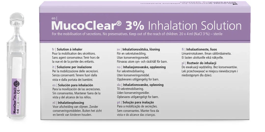 MucoClear 3% Saline Inhalation Solution For Nebulisers - 20 Pack