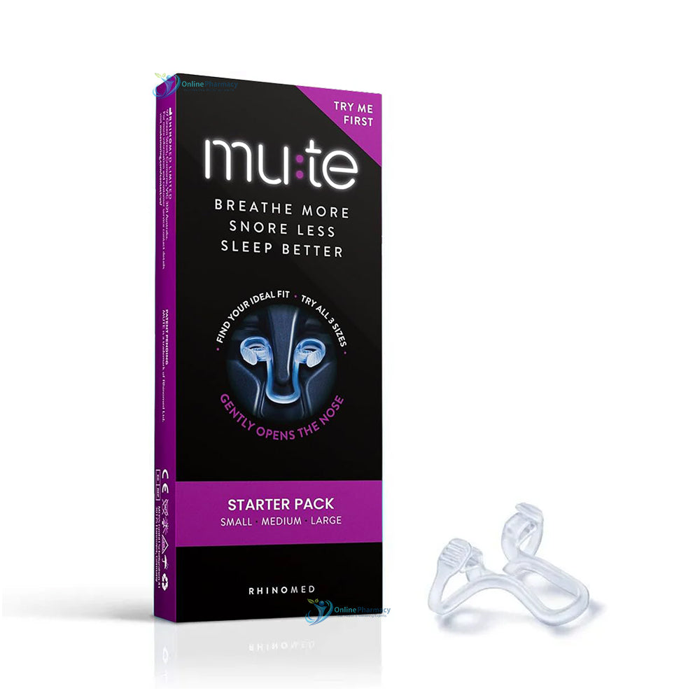 Mute Nasal Dilator For Better Breathing & Snoring Reduction - Trial Pack, 3 Sizes