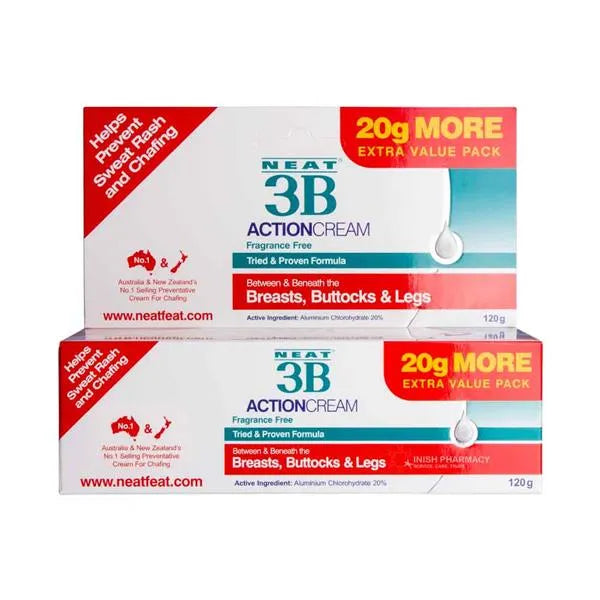 Neat 3B Action Cream 120g For Chafing and Sweat Rash - 120g