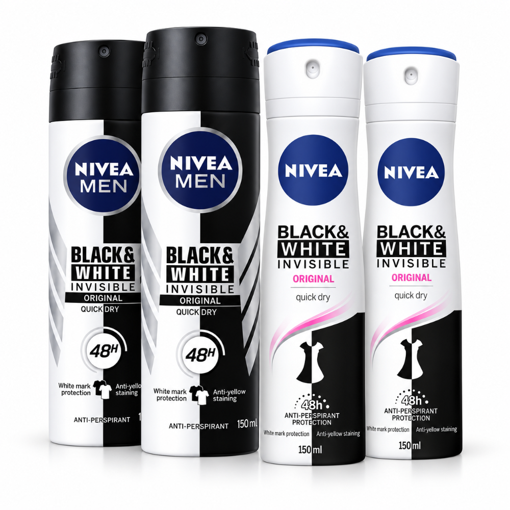 NIVEA Black & White Deodorant Bundle