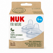 NUK For Nature Silicone Teats 6+ Months Medium Flow – 2 Pack