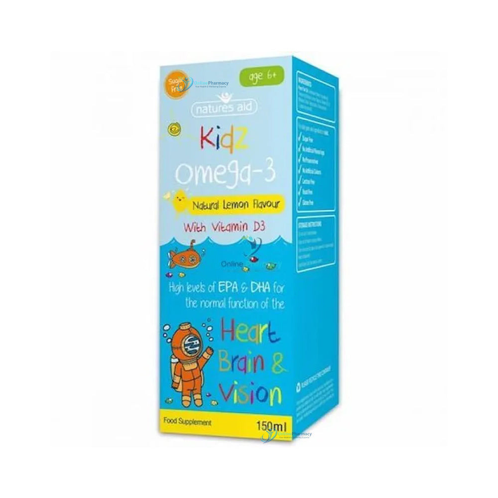 Natures Aid Kidz Omega-3 Natural Lemon - 150ml