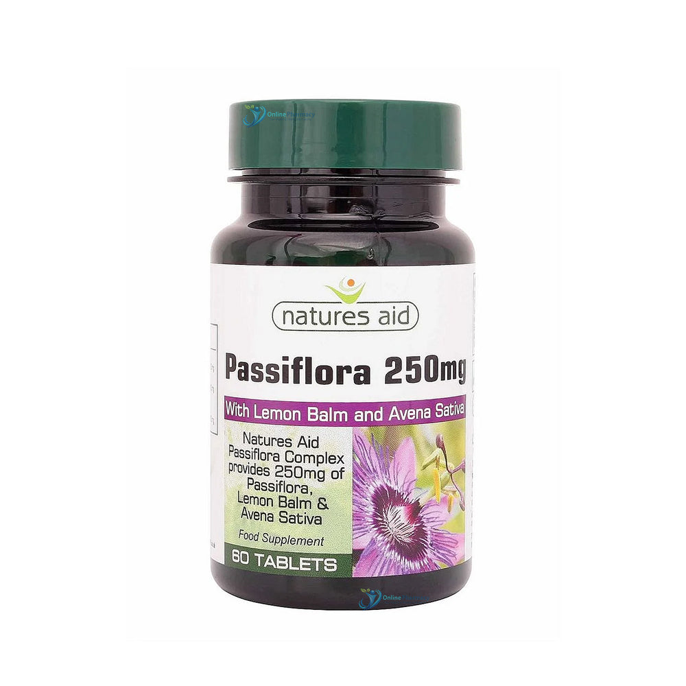 Natures Aid Passiflora, Lemon Balm & Avena Sativa - 60 Pack