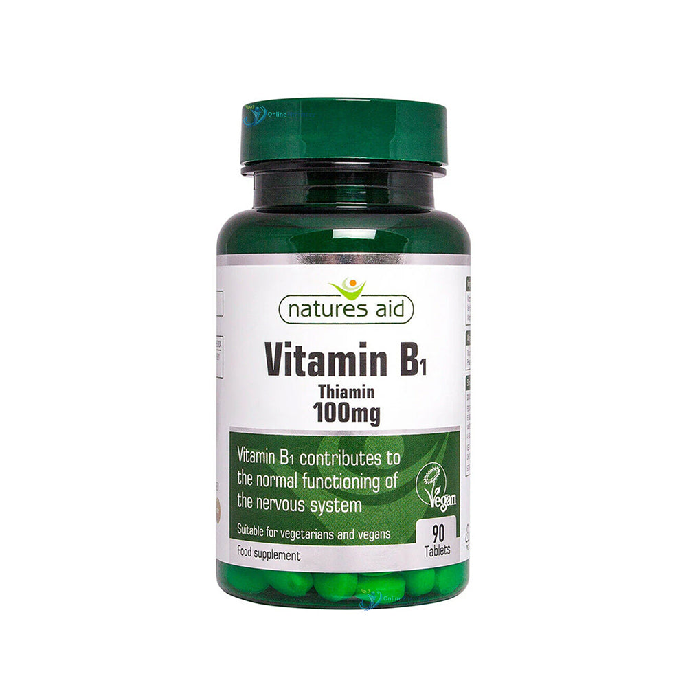 Natures Aid Vitamin B1 Thiamin Hydrochloride 100mg - 90 Pack