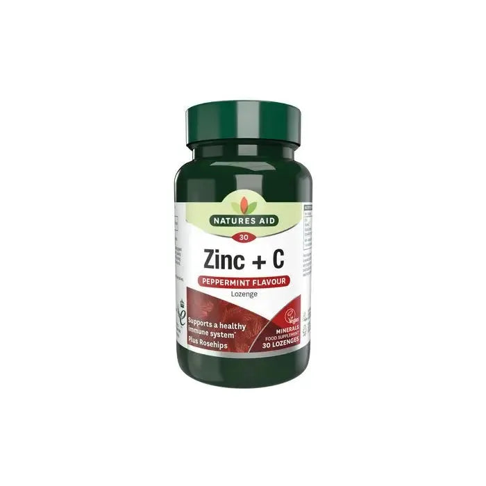 Natures Aid Zinc + C Rosehip Lozenges - 30 Pack