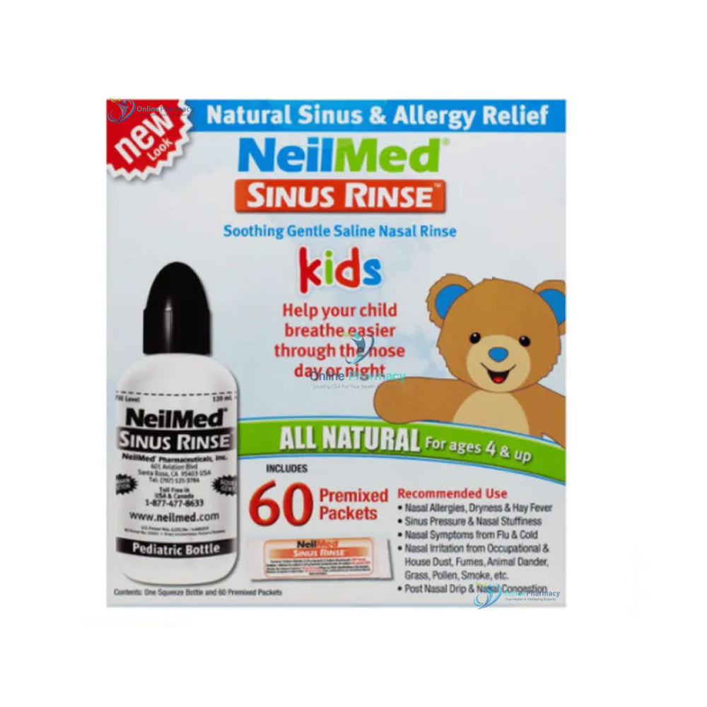 NeilMed Paediatric Starter Kit - 120ml Bottle and 60 Premixed Sachets
