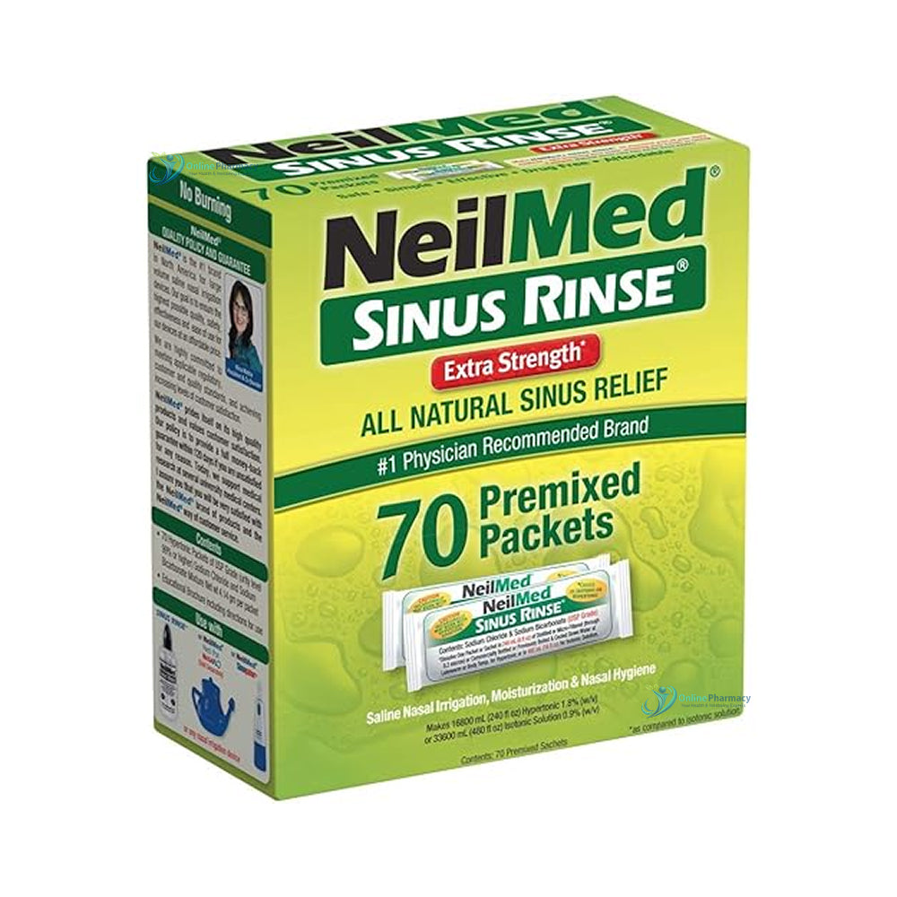 NeilMed Sinus Rinse Extra Strength - 70 Premixed Sachets
