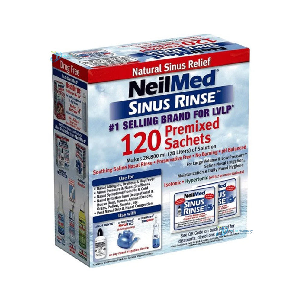 Neilmed Sinus Rinse PreMixed Sachets - 120 Pack