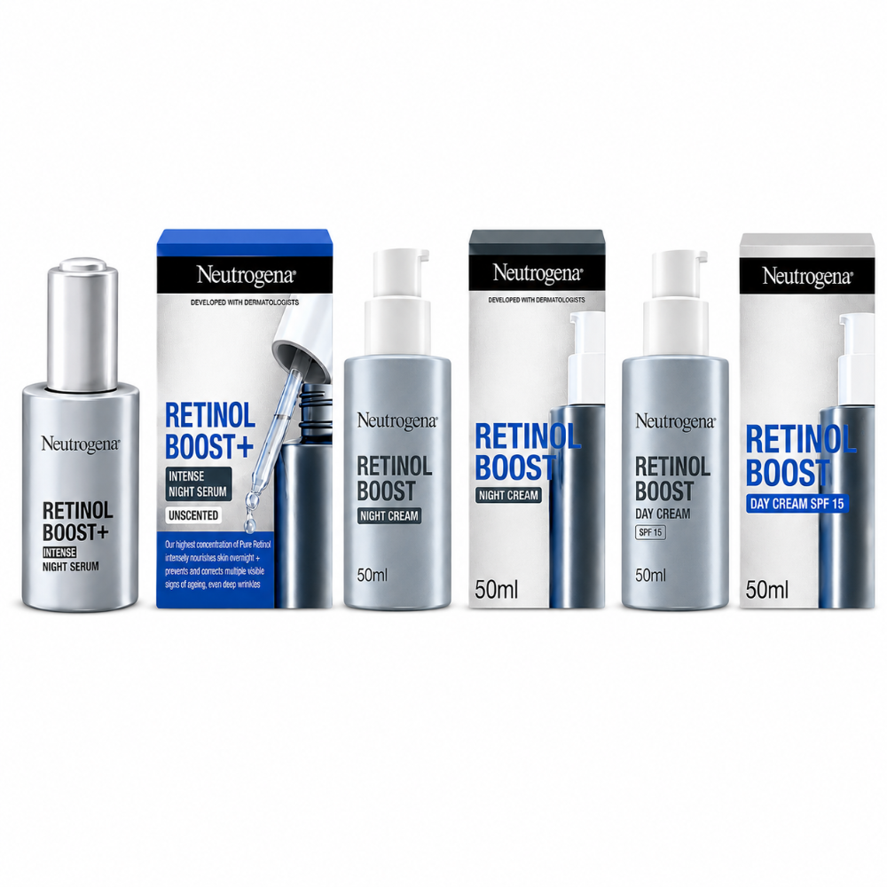 Neutrogena Retinol Boost Day + Night Cream & Intense Night Serum Bundle