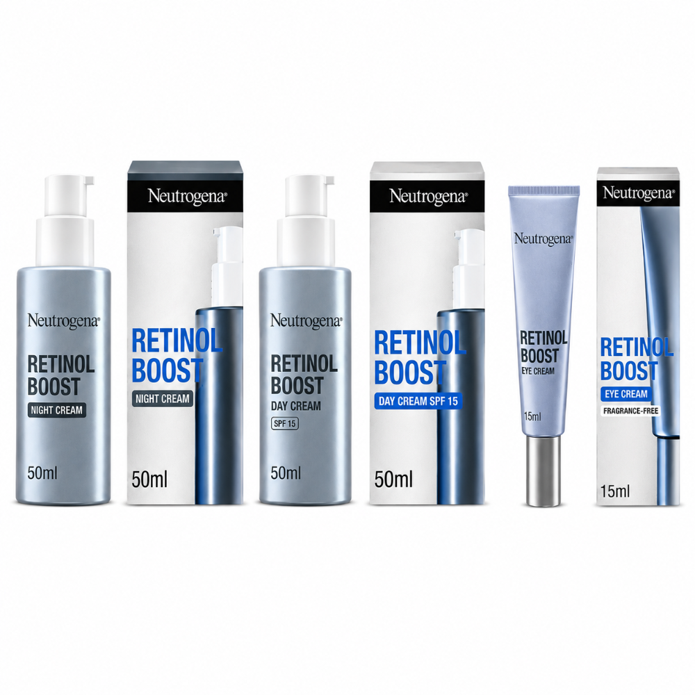 Neutrogena Retinol Boost Day, Night & Eye Cream Bundle