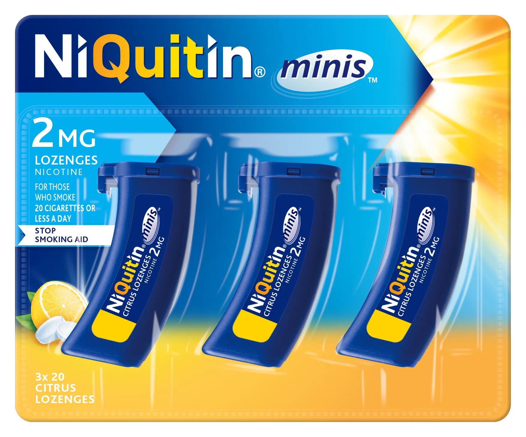 Niquitin Mini 2mg Citrus Lozenges - 60 Pack