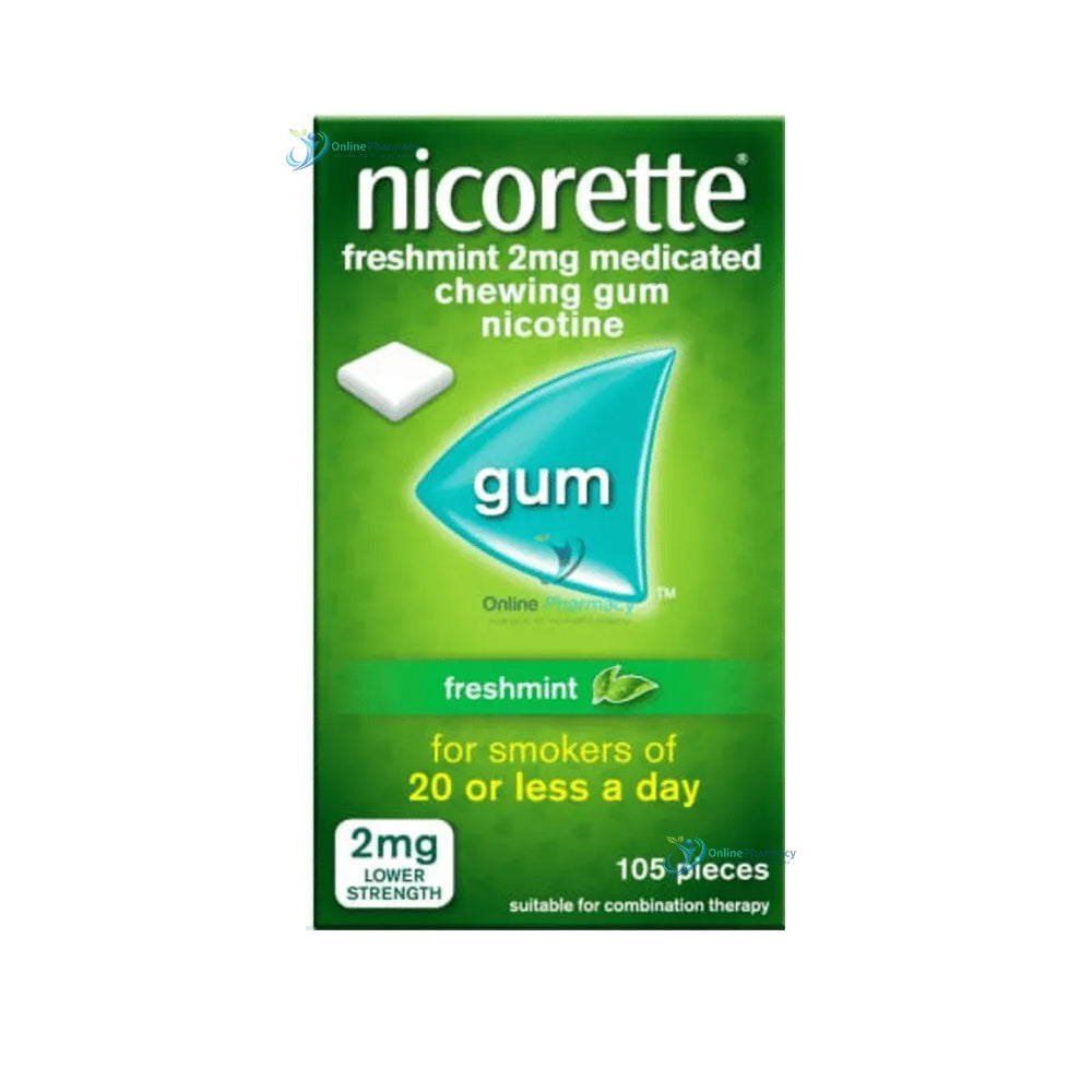 Nicorette Freshmint 2mg Gum - 30 or 105 Pack