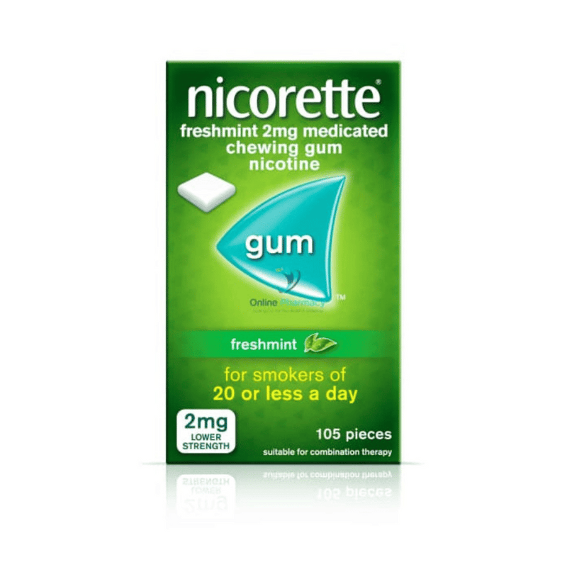 Nicorette Freshmint 2mg Gum - 30 or 105 Pack