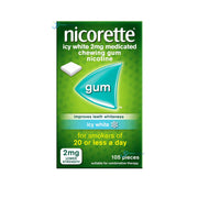 Nicorette Icy White Gum 2mg - 105 Pack (Box damaged)