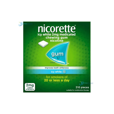 Nicorette Icy White Gum 2mg - 30/210 Pack