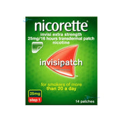 Nicorette Invisi Extra Strength 25mg Step 1 Patches 7/14 Pack